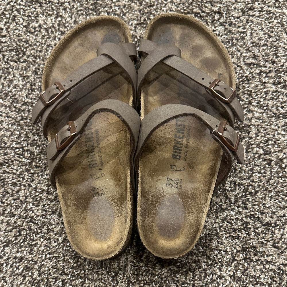 Birkenstock Dark Brown Cross-Strap Sandals